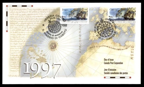 Mayfairstamps Canada FDC 1997 Ship Cabots Voyage Map Joint Issue First Day Cover