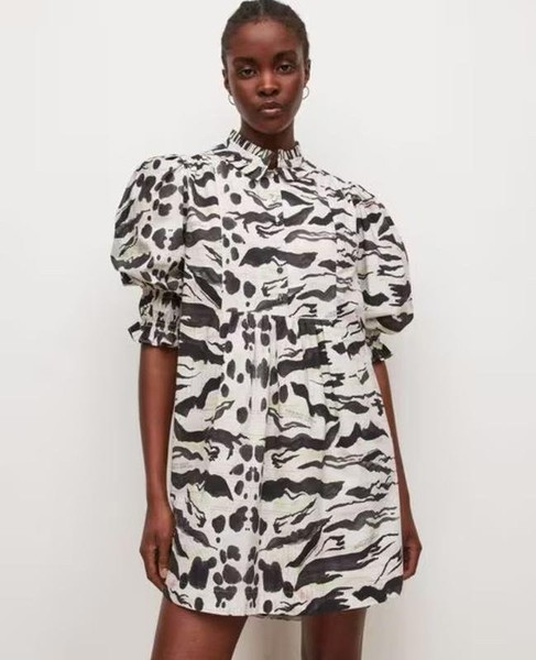 Women AllSaints Dress White Cotton 36 / S / 44 #4XI1