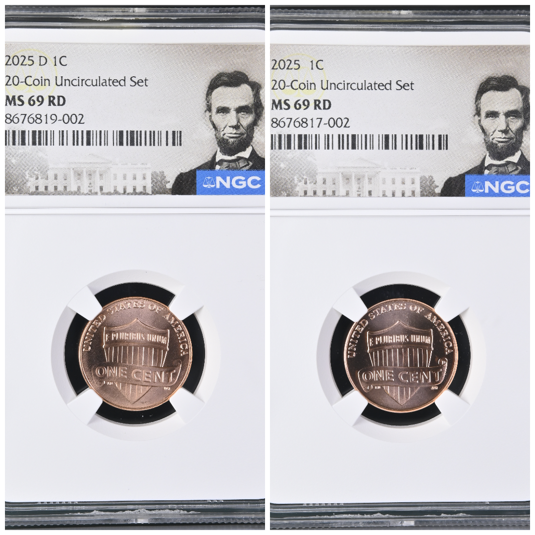 2025 P & D Lincoln Shield Cent NGC MS69 Red - Philadelphia