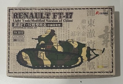 Flyhawk FH3010 1/72 Scale RENAULT FT-17 Light Tank Modified Version of China