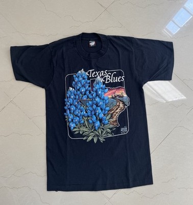 Vtg Texas Blues Bluebonnet T Shirt 1991 Screen Stars 50/50 