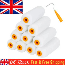 10-30X MINI FOAM PAINT ROLLER 4" SLEEVES PAINTING DECORATING SPONGE OR HANDLE
