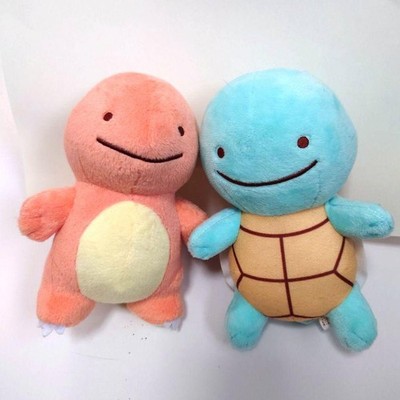 Pokemon Ditto Plush Toy Charmander Squirtle Transforming Figure Set New