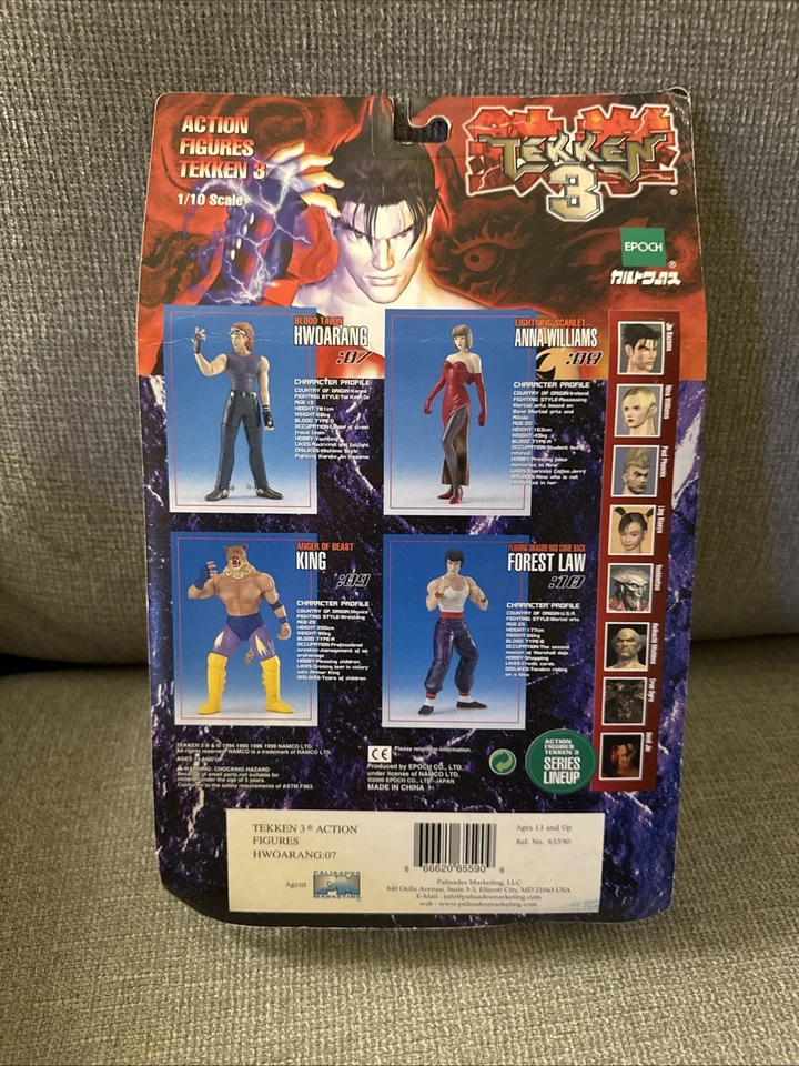 2000 Tekken 3 Hwoarang boneco de ação Epoch Namco novo e lacrado - Imagem 4 de 4
