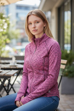 Fila Sport Jacket Women's Medium Pink Full Zip Athletic Athleisure Activewear