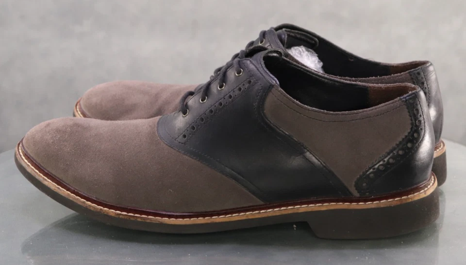 Cole Haan Franklin Two Tone Men's Oxfords Dress Shoes Size 13 M Leather Gray - Image 2 of 4