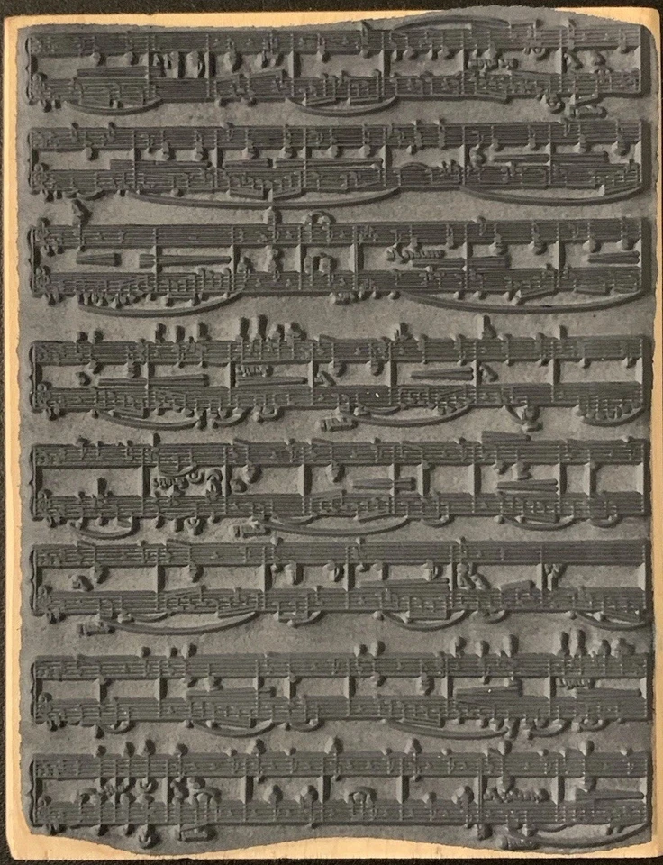 Estampilla de goma de fondo de partitura musical estampida Foto 2 de 4