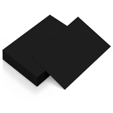 50 Sheets Black Cardstock 8.5 x 11 Thick , 80lb Card Stock for Halloween, Inv...