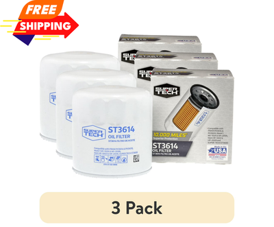 #ad Oil Filter for select Ford Vehicles Super Tech ST3614 10K mile Spin on 3 Pk $100.00