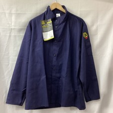 Black Stallion 30" FN9-30C 9 oz Cotton FR Navy Welding Jacket Size Large New