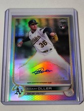 2022 Topps Chrome Update Adam Oller #AC-AO Rookie Auto Oakland Athletics