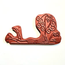 CUPPA COFFEE LADY Unbranded Cling Rubber Stamp Tea Glasse Curly Hair Socks bb295