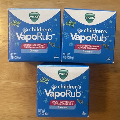 Vicks Children's VapoRub Ointment Topical Analgesic Ages 2+ 1.76 oz EX 10/26