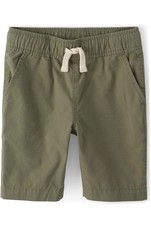 NWT Boys The Children s Place Pull On Jogger Khaki Drawstring Shorts Sz 6 Olive