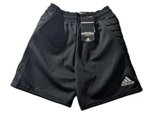 NWT Y2K Adidas GK Padded Goalkeeper Shorts S Black Vintage Soccer Climalite