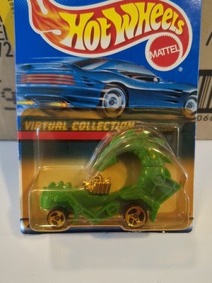 2000 Hot Wheels #126 Virtual Collection Cars RODZILLA Green w/Gold3 Spoke Wheels