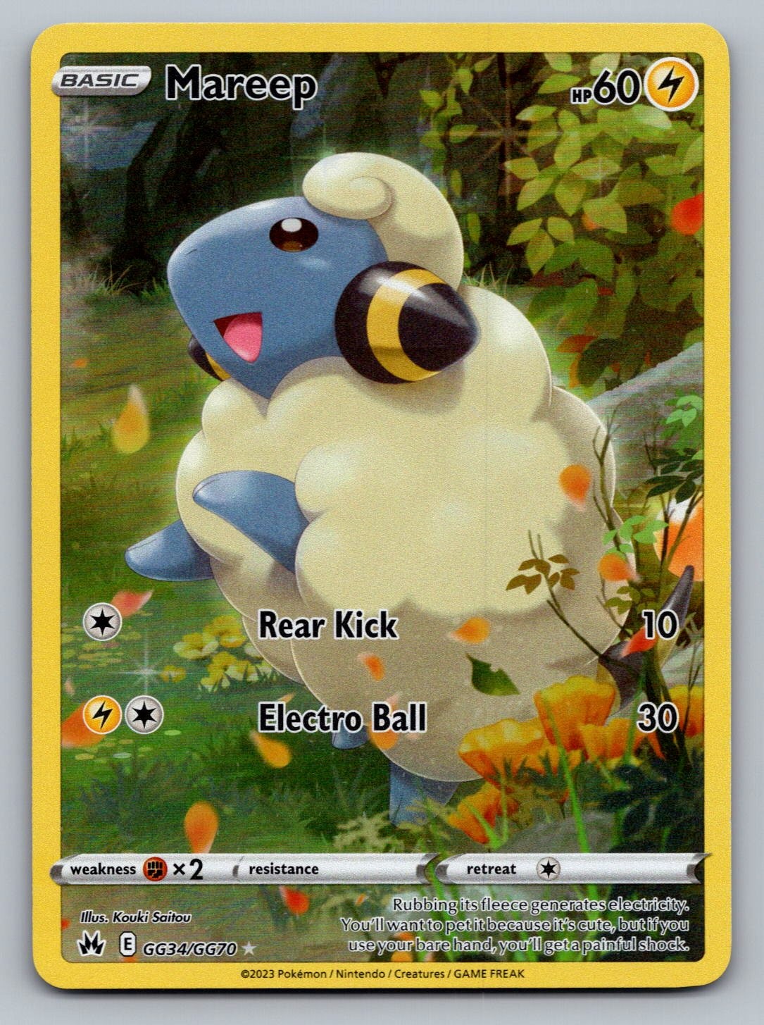 Pokemon TCG SWSH: Crown Zenith: Galarian Gallery Mareep GG34/GG70