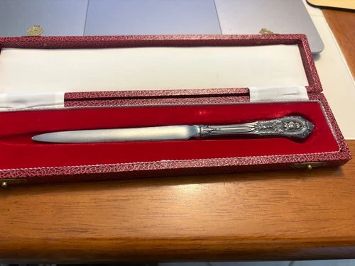 Rose Point by Wallace Sterling Handle Letter Opener Custom Made