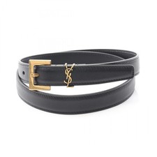 SAINT LAURENT PARIS Cassandra Monogram Narrow belt 65 554465BOO0W100065 leather