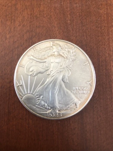 2023 Walking liberty Silver Eagle Dollar 1oz Fine Silver Coin CONDITION IN PICS