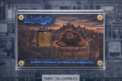 Screen-Used Goblin City Roof Tile   Labyrinth Movie Prop Display   With COA