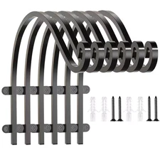 Heavy Duty 12 In. Black Metal Wall Hanging Hook Bracket for Indoor Outdoor Plant