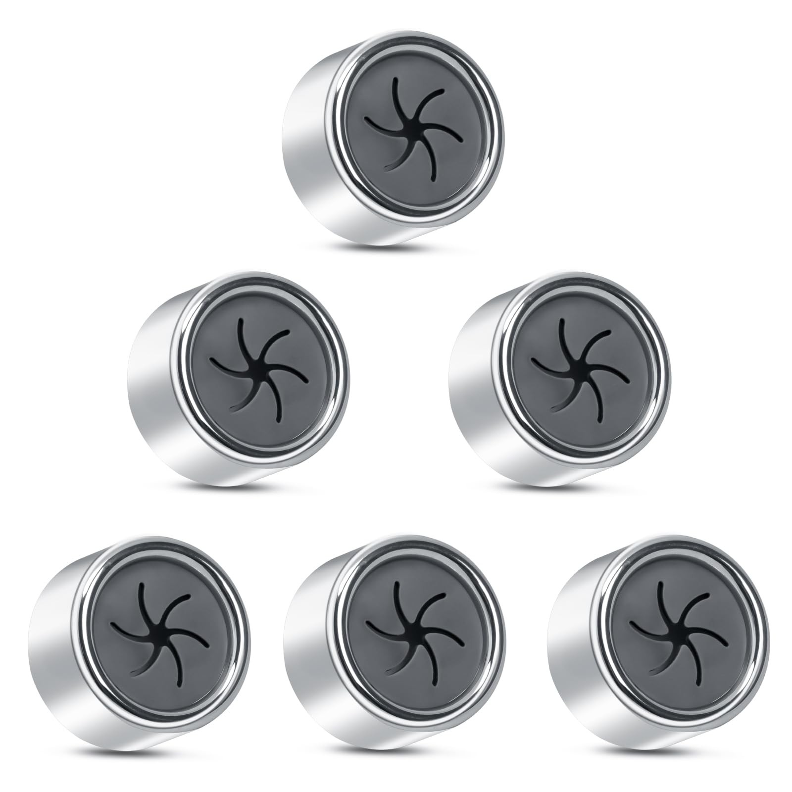 Set 6 Ganci Porta Strofinacci Alyvisun Argento | Appendi Asciugamani