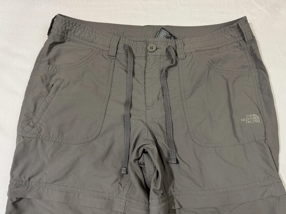 Pantalones convertibles The North Face para mujer talla 12 cortos grises bolsillos senderismo viaje Foto 3 de 4