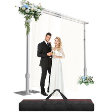 Heavy Duty Backdrop Stand 8.9x10ft, Double Crossbar Pipe and Drape Backdrop S...