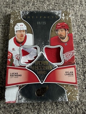 2024 UPPER DECK ARTIFACTS LUCAS RAYMOND-DYLAN LARKIN TUNDRA TEAMMATES DUAL PATCH