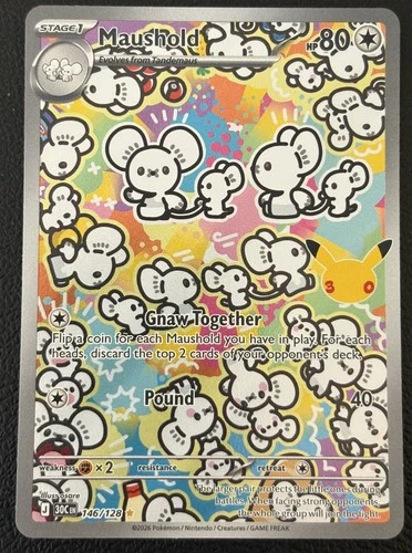 Maushold 146/128 Illustration Rare Full Art Holo Pokemon TCG 30th celebration