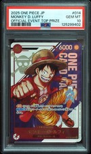 Monkey D Luffy ST21-014 Top Prize Card One Piece PSA 10 Gem Mint