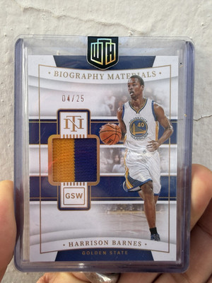 2021 National Treasures Harrison Barnes Patch Auto GSW /25 Biography Materials