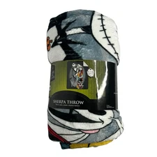 NWT Nightmare Before Christmas 50” X 60” Sherpa Throw Blanket Jack & Sally