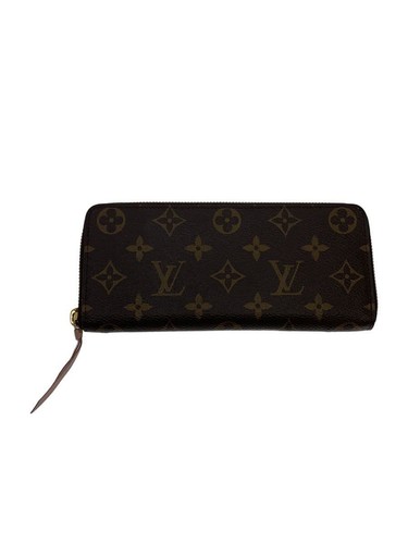 Louis Vuitton Long Wallet Portefeuille Clemence Monogram Canvas Rose Used