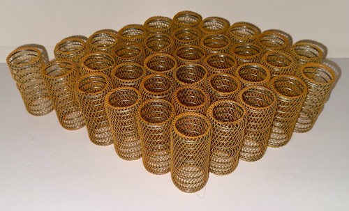 35pcs 1 1/2 Orange Wire Mesh Hair Rollers