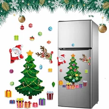 Magnetic Stickers Christmas Tree Decorations Fridge Magnets Sticker Decoration.