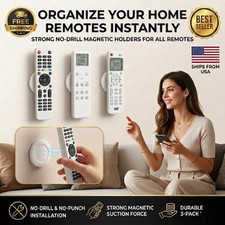 3PCS Magnetic Remote Holder No Drill Wall Mount TV AC Controller Organizer