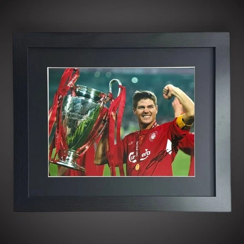 Framed Hand Signed Steven Gerrard Photograph Liverpool  £99