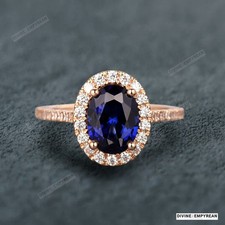 925 sterling silver lab-created blue sapphire  halo set cubic zirconia ring