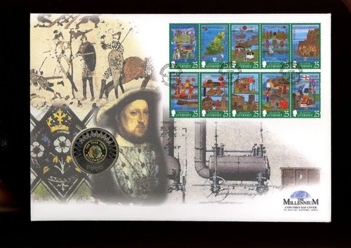 1999 Millenium Guernsey Millenium coin cover.