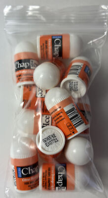 12 Oralabs Mini Chap Ice Lip Balm Orange Dated 5-21 Or Later