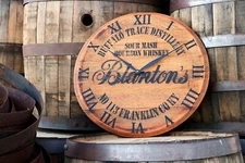 Whiskey Barrel Clock - Bourbon Barrel Head Wall Hanging Clocks