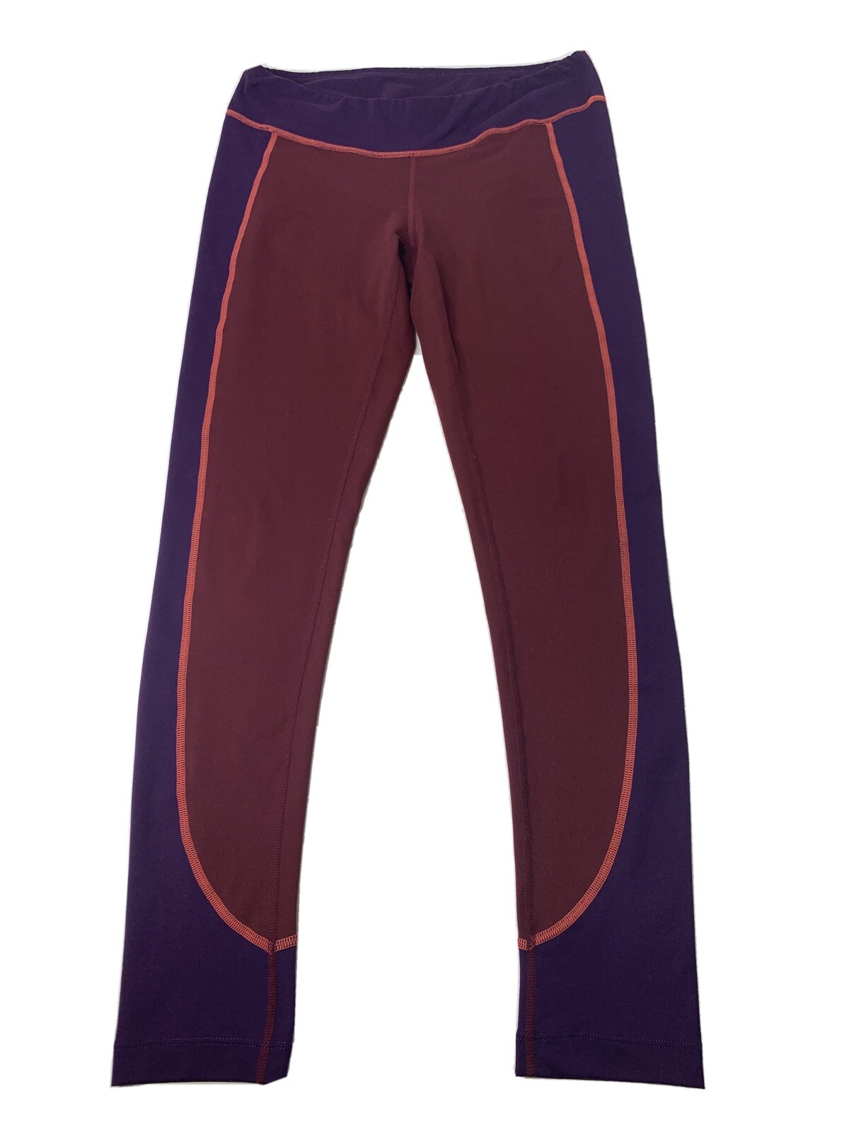 Merrell Athletic Leggings Colorblock Wine Red & Purple Womens Medium EUC