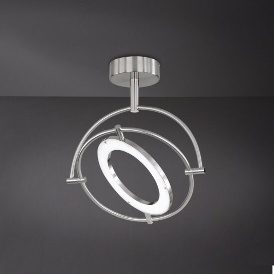 Wofi Led Deckenleuchte Monza Schwenkbar Deckenlampe Nickel Matt 42,5X42,5X49Cm-image
