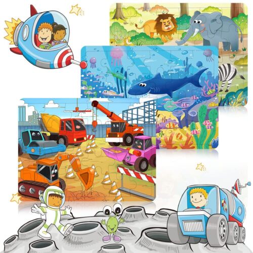 Puzzles for Kids Ages 3-5, 24 Piece Colorful Wooden Puzzles for Toddler Child... - Picture 4 of 7