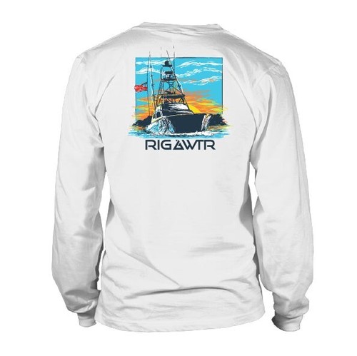 RIG & WATER LONG SLEEVE UV50 PERFORMANCE Shirt Deep Sea Fishing Boat 2XL XXL NWT