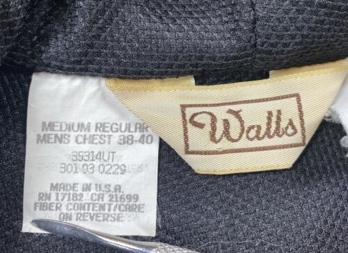 Vintage Walls Hooded Jacket Rebark Camo Camouflage Men’s Medium Full Zip - Picture 5 of 5