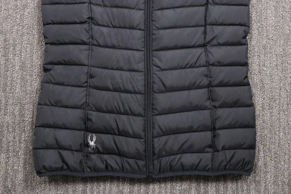 Spyder Women's Medium Insulated Puffer Vest Pepsi Co Black Outdoor Winter pocket - Image 2 of 4