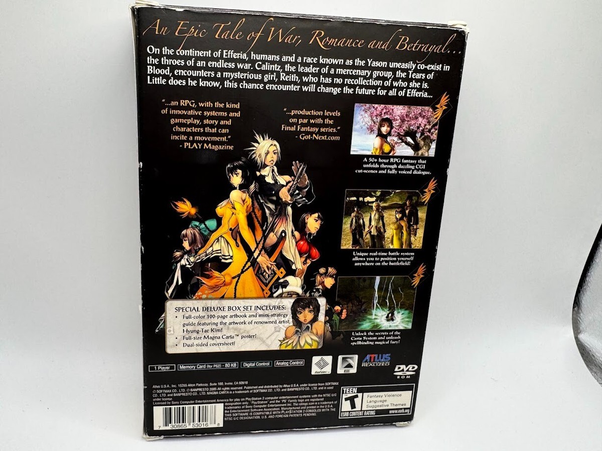 MAGNA CARTA TEARS OF BLOOD DELUXE BOX SET PS2 | eBay
